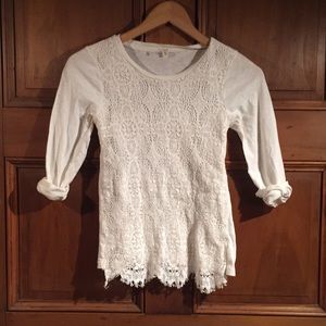 White Lace Jcrew Top